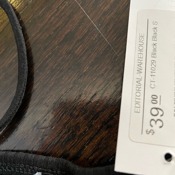 Cotton Candy LA - black cropped tank top - Picture 4 of 4